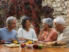 Friends enjoying brunch together