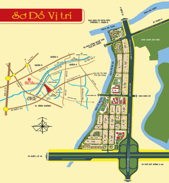 Vị trí dự án Conic Riverside trên bản đồ